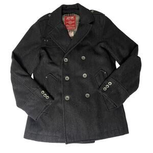 Jack & Jones Women's Gray Pea Coat Size Large